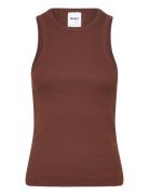 Alisson - Classic Rib Tops T-shirts & Tops Sleeveless Brown Day Birger...