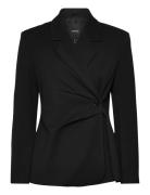Vmvela Ls Wrap Blazer Blazers Single Breasted Blazers Black Vero Moda