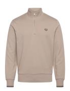 Half Zip Sweatshirt Tops Sweat-shirts & Hoodies Sweat-shirts Beige Fre...