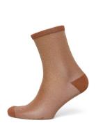 Dina Solid Lingerie Socks Regular Socks Brown Becksöndergaard