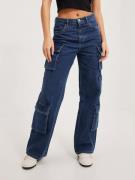 Vero Moda - Wide leg jeans - Medium Blue Denim - Vmalexa Mr Wide Cargo...
