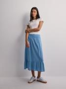 Only - Midihameet - Blissful Blue - Onltokyo Hw Linen Blend Long Skirt...