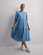 Only - Sininen - Onltokyo 2/4 Linen Blend Midi Dress