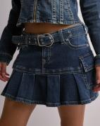 True Religion - Sininen - Belted Drop Waist Cargo Skirt