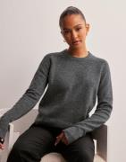 Nelly - Harmaa - Regular Round Neck Knit Sweater