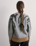 Object Collectors Item - Harmaa - Objrabu Knit L/S Re Pullover 134