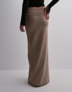 Nelly - Beige - Low Waist Folded Maxi Skirt