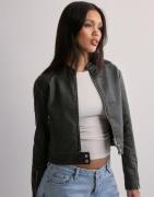 Nelly - Musta - Vintage Pu Jacket