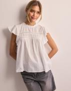 Vero Moda - Valkoinen - Vmtrine Sl Lace Top Wvn Ga Noos