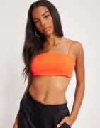 Only - Punainen - Onlabba S/L Strap Cropped Top Cc Tl