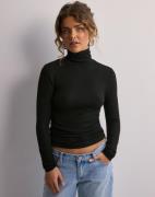 Only - Musta - Onlsille Roll Neck Top Jrs Noos