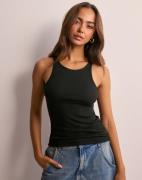 Only - Musta - Onlkenya Rib Tank Top Jrs Noos