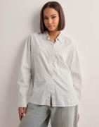 Pieces - Valkoinen - Pcpippa Ls Loose Shirt Wvn Bc