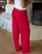 Nelly - Punainen - Cute Broderie Chill Pants