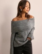 Vero Moda - Harmaa - Vmera Ls Off Shoulder Pullover Ga