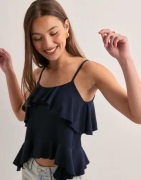 Nelly - Sininen - Cute Flounce Strap Top