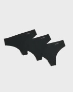 Calvin Klein Underwear - Musta - Thong 3PK