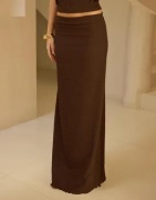 Nelly - Ruskea - Stunning Structure Maxi Skirt