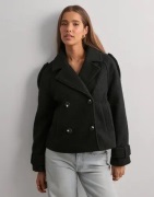 Nelly - Musta - Short Warm Trench Jacket