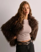 Nelly - Ruskea - Luxe Fur Jacket