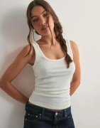 Selected Femme - Valkoinen - Slfanna U-Neck Tank Top Noos
