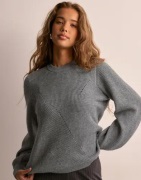 OBJECT - Harmaa - Objditte Re L/S Knit Pullover Noos