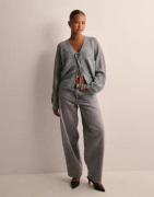 OBJECT - Harmaa - Objflora Re L/S Knit Cardigan Noos