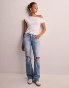 Nelly - Sininen - Low Waist Bootcut Flap Pocket Jeans