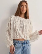 Gina Tricot - Beige - Frill top