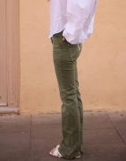 Nelly - Vihreä - Low Waist Bootcut Stitch Jeans