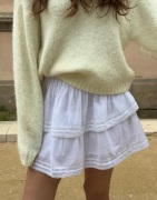 Nelly - Valkoinen - Lace Detail Frill Skirt