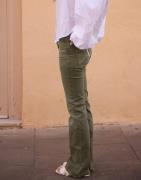 Nelly - Vihreä - Low Waist Bootcut Stitch Jeans