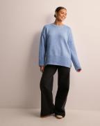 Pieces - Sininen - Pcnancy Ls Loose O-Neck Knit Noos B