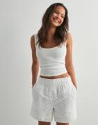 Pieces - Valkoinen - Pcvilde Mw Shorts Wvn Noos