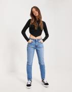 Only - Musta - Onltrina L/S Rib Top Box Jrs