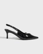Nelly - Musta - Pointy Diamond Slingback