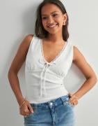 Gina Tricot - Valkoinen - Rib tank