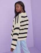 JDY - Musta - Jdyjusty L/S Stripe Pullover Knt No