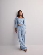 Only - Sininen - Onlcaro 3/4 Bal Linen Smock Top Cc