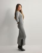 Only - Harmaa - Onlkatia Ls Maxi Boatn Dress Cc Knt
