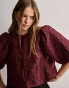 Malina - Punainen - Cleo pouf sleeve blouse