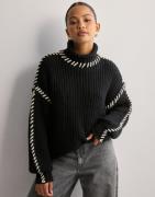 Vero Moda - Musta - Vmnewcream Ls Rollneck Pullover Boo