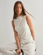 Pieces - Valkoinen - Pcmadison Sl Draped Top Noos Bc