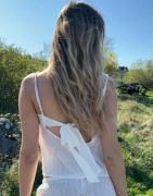 Nelly - Valkoinen - Flowy Bow Top