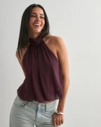 Nelly - Punainen - Puffy Halterneck Top