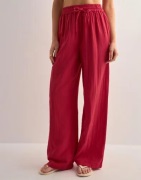 Pieces - Punainen - Pcsastina Hw Wide Pants Wvn Bc