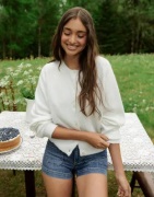 Nelly - Valkoinen - Fuzzy Knit Cardigan