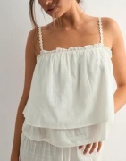 Vero Moda - Valkoinen - Vmveronica Sl Short Top Wvn Ga