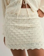 Gina Tricot - Beige - Knitted crochet mini skir