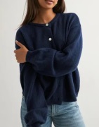 Pieces - Sininen - Pcida Ls O-Neck Knit Cardigan Noos